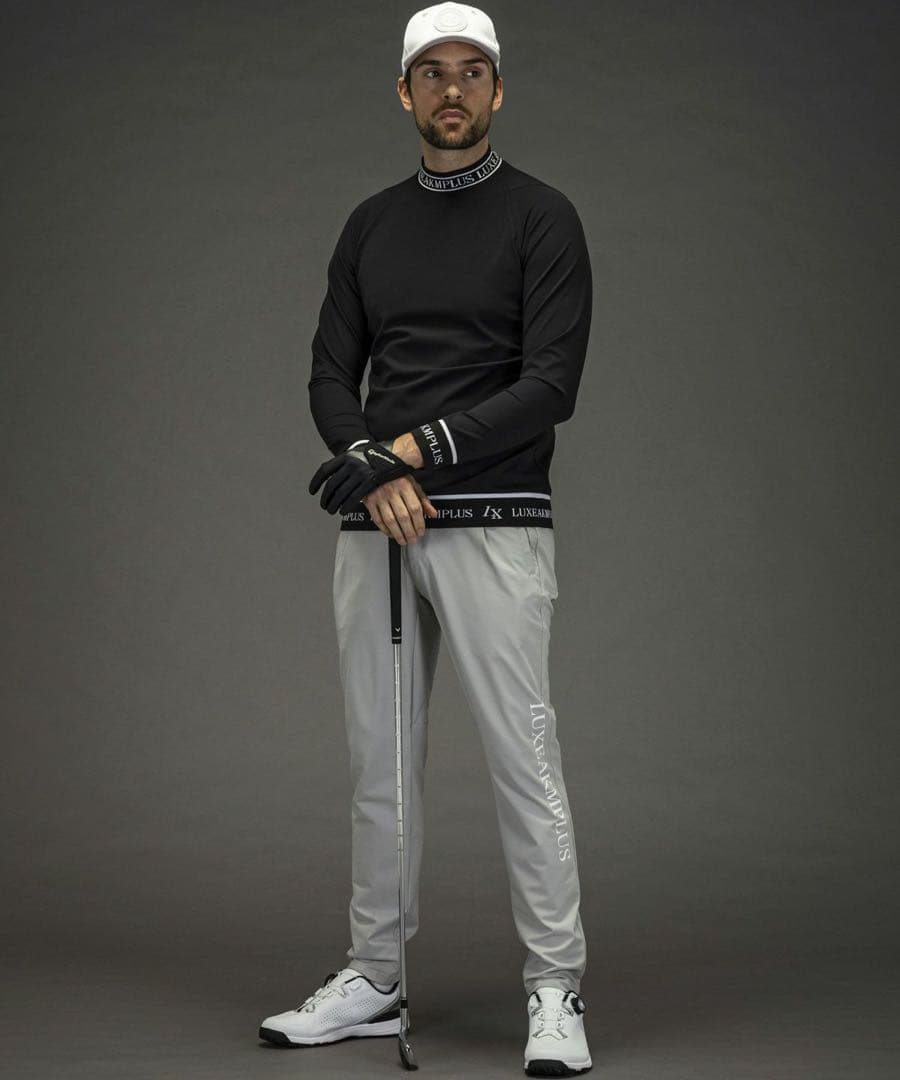 LUXEAKMPLUS メンズ ゴルフパンツ グレー Mサイズ 在庫SALE