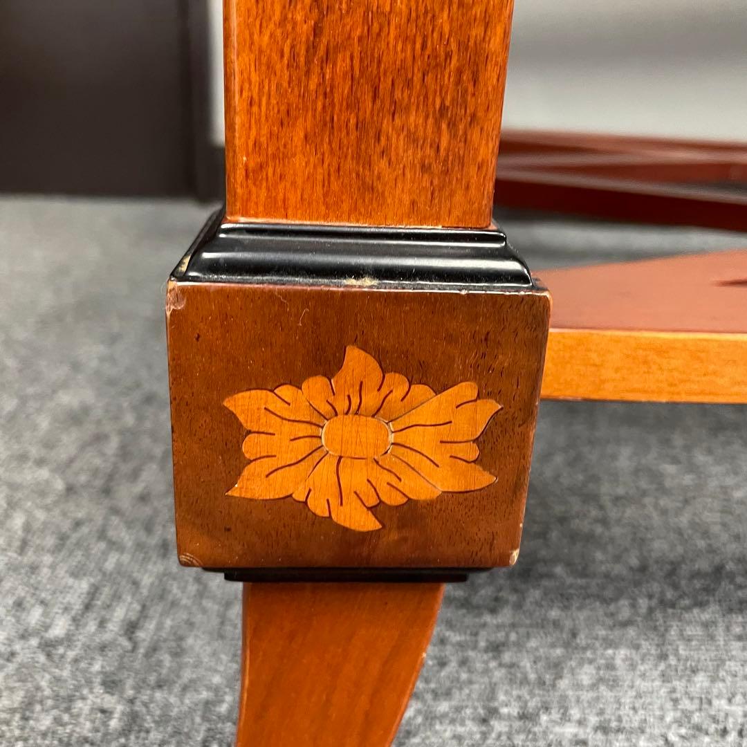 【手渡し希望】アンティーク　ガラステーブル　ローテーブル　輸入家具