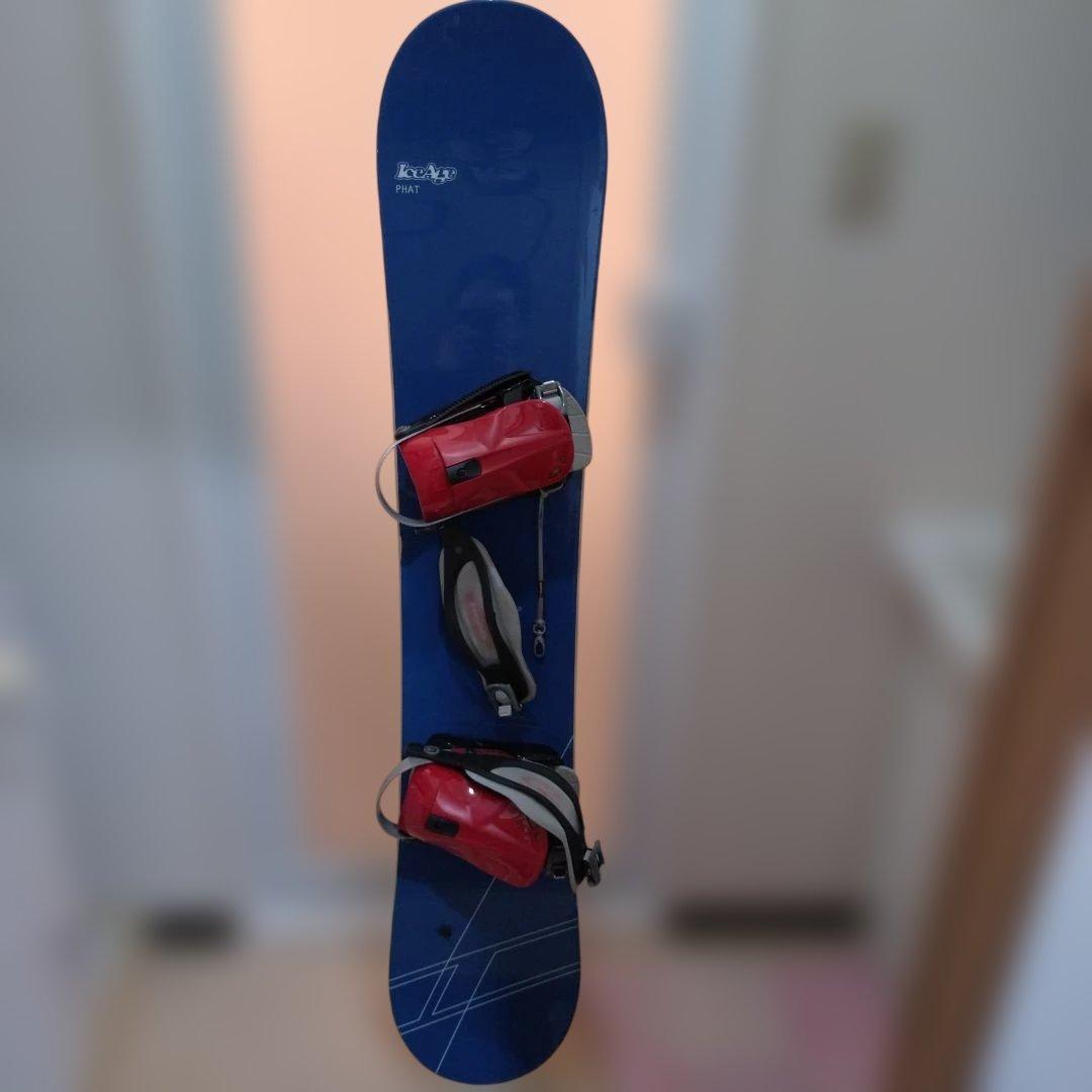 Ice Age PHAT スノーボード 青 バインディング赤