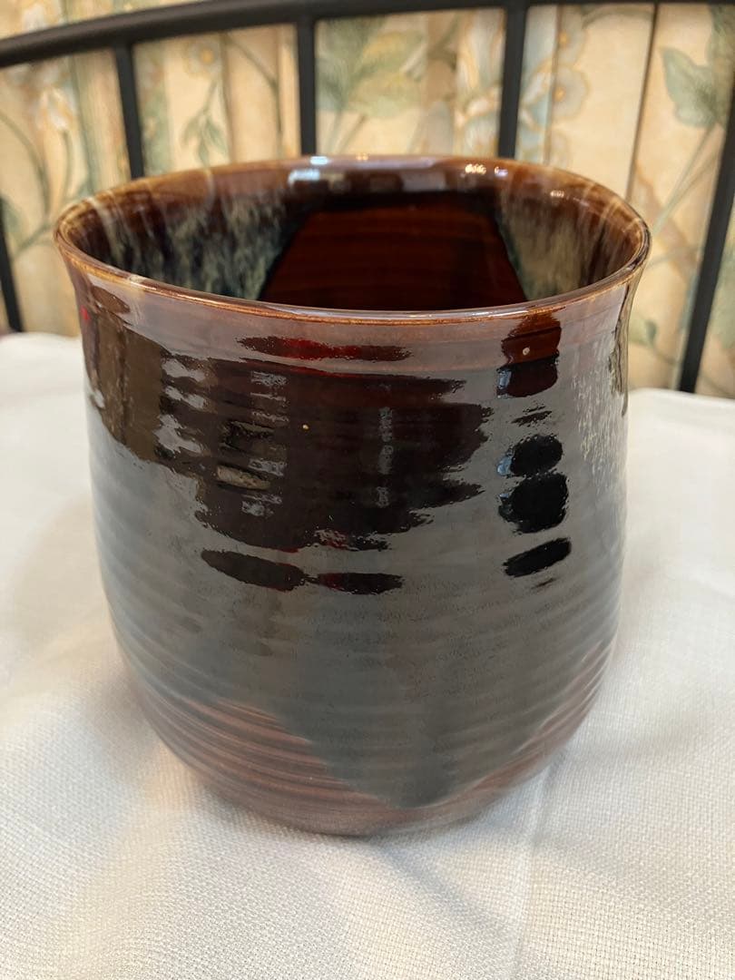 【未使用品】茶道具 一重口 水指 阿漕窯 一甫作 共箱付き