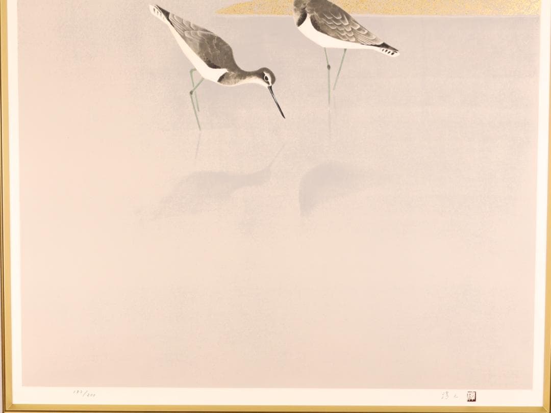 【真作】 BK290　上村淳之 「 汀（みぎわ） 」 183/200　リトグラフ