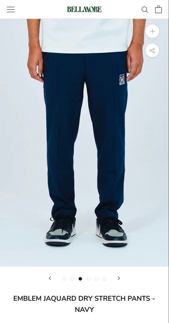 BELLMOREベルモアドライストレッチパンツ　NAVY