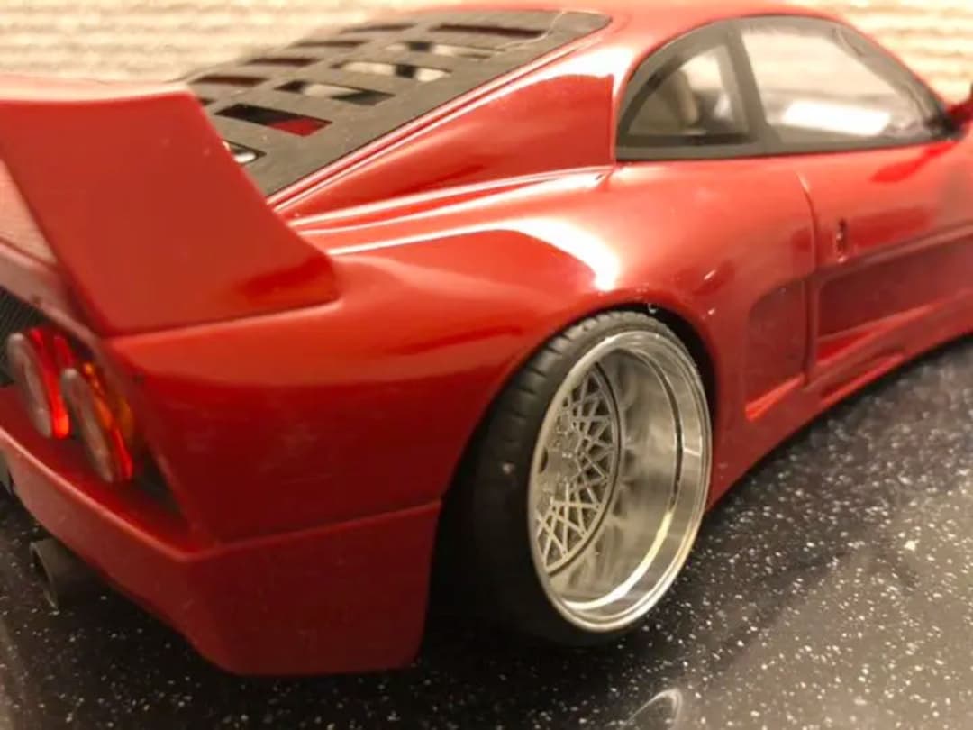 1/18 ケーニッヒ　フェラーリF48 アルミ削り出し深リムホイールカスタム