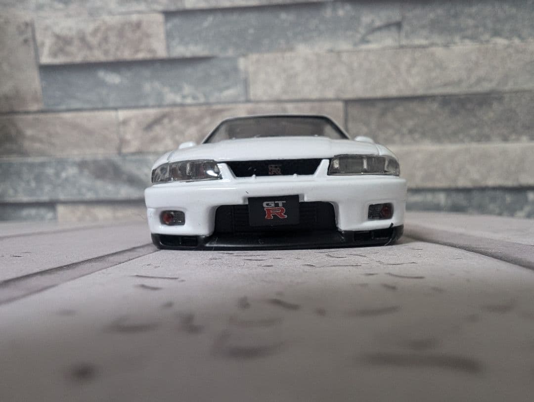 1/43 エブロ製 R33 GTR 極低超扁平カスタム　改造ミニカー