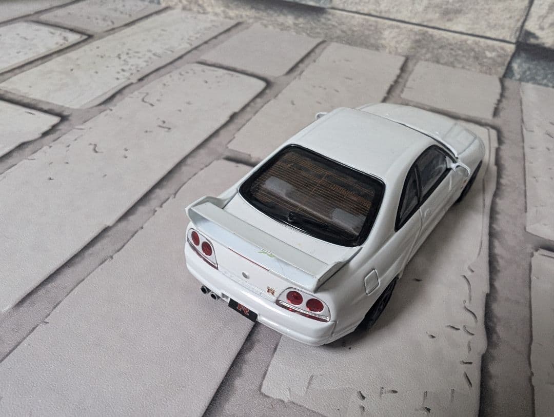 1/43 エブロ製 R33 GTR 極低超扁平カスタム　改造ミニカー