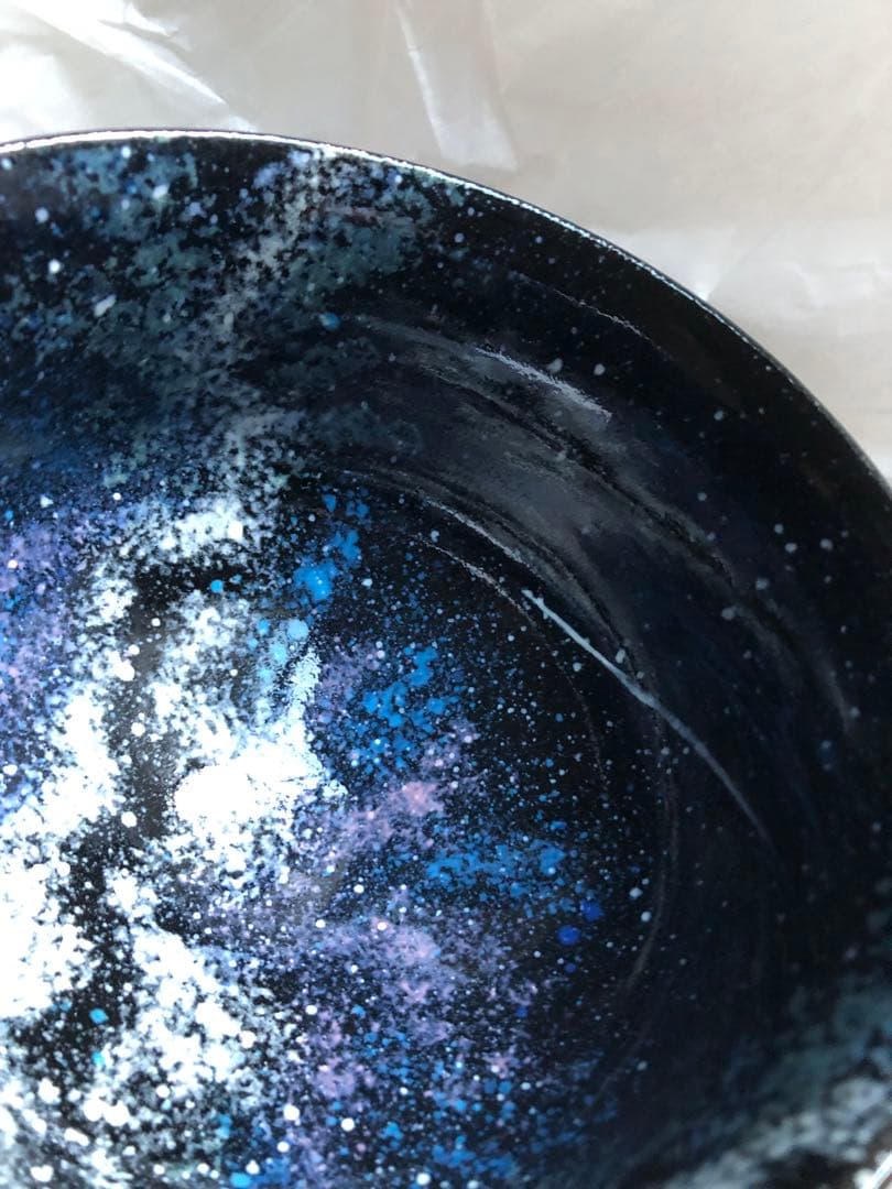 銀河流星　茶盌　十三代臥牛窯　悟龍作　共箱入