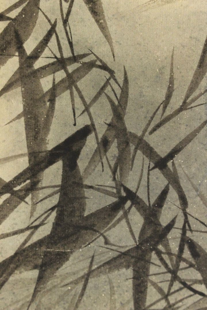 No5367 掛軸　愛新覚羅毓奮　双朱鷺図　紙本着色　唐物　中国画　送料無料