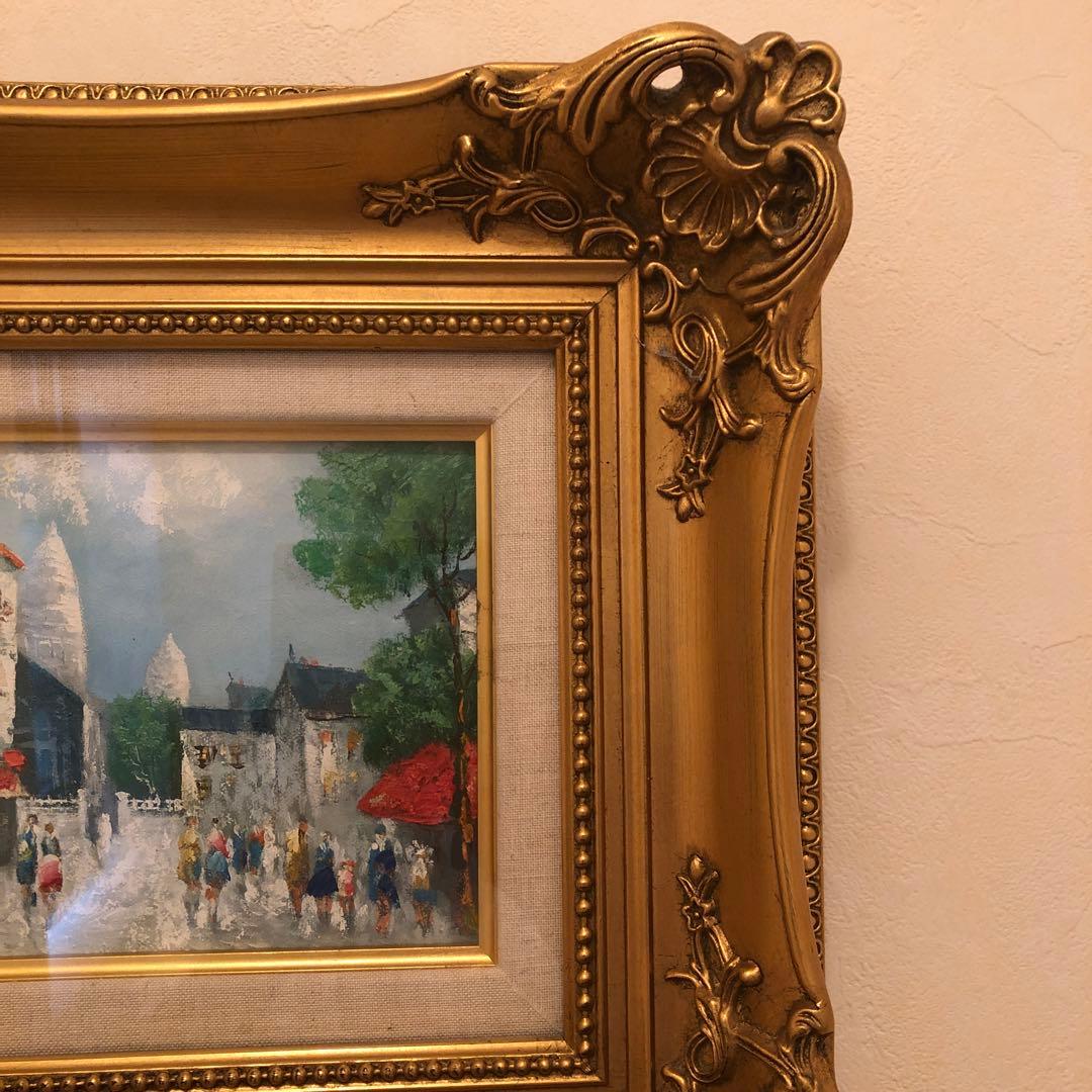 絵画　パリの休日　油絵　原画Ｔnishi