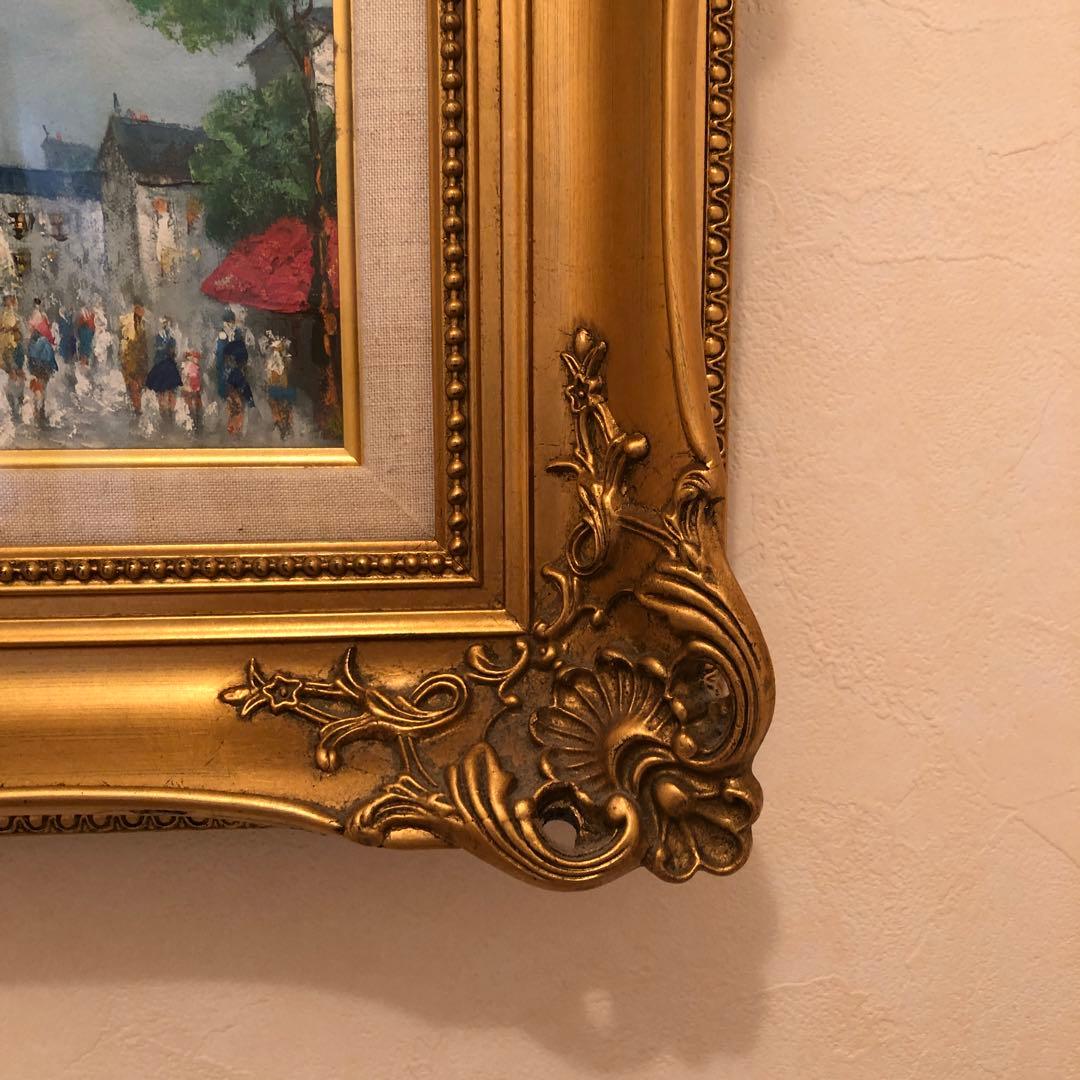 絵画　パリの休日　油絵　原画Ｔnishi