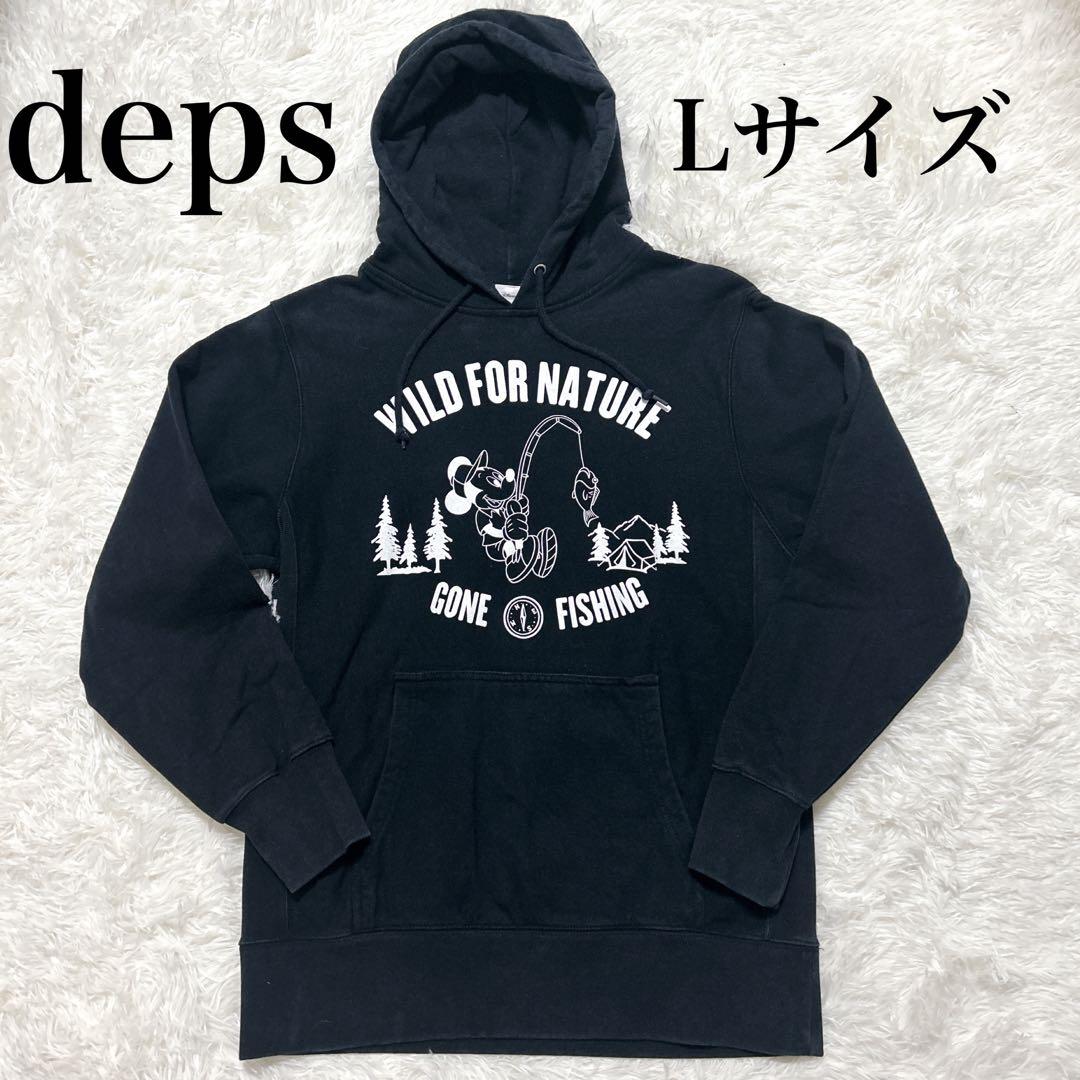 ✨希少✨ deps×Disney プルオーバーパーカー ネイビー Lサイズ