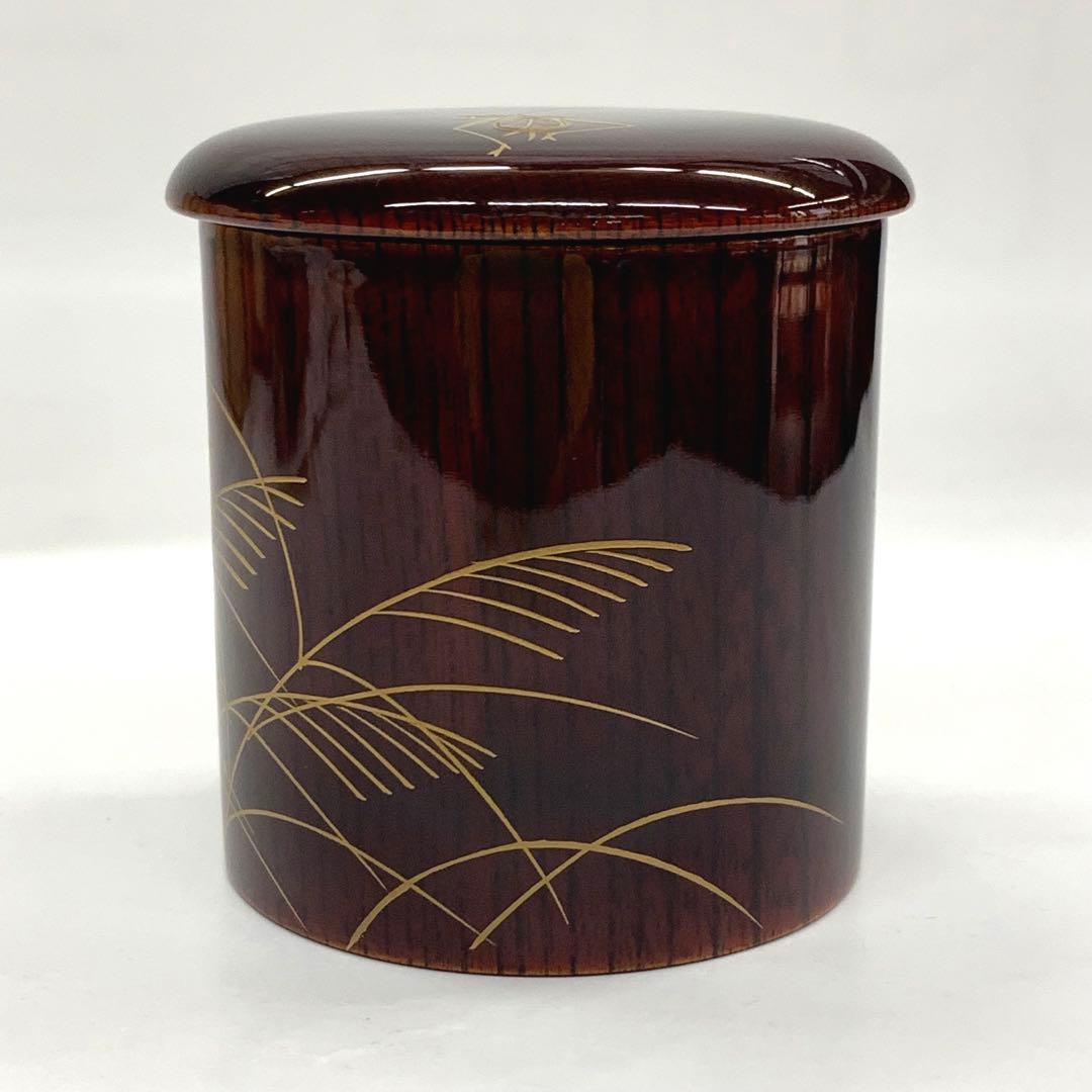 【金輪寺　棗　欅目摺り漆　鈴虫蒔絵】多田忠雲　共箱