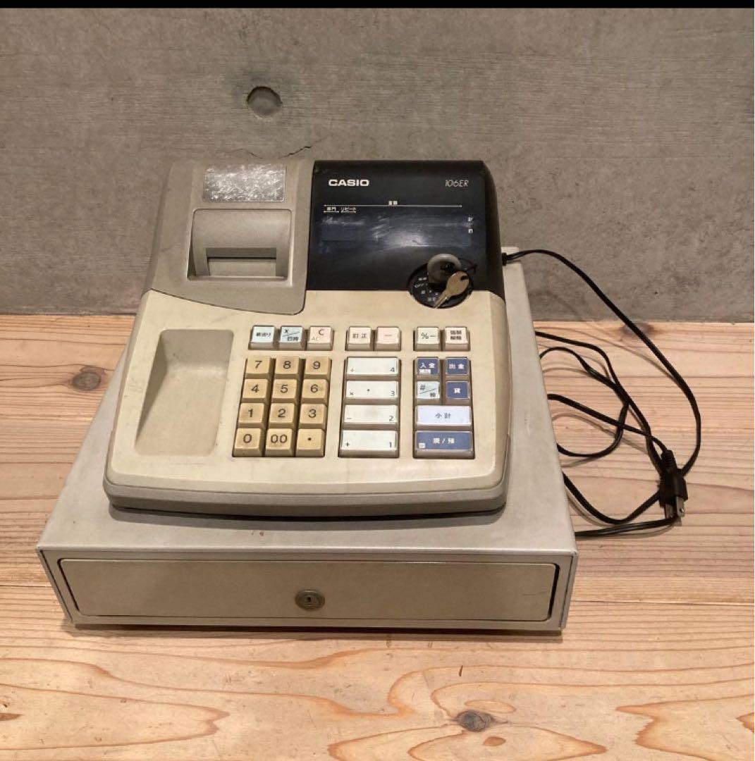 CASIO レジスター ２台まとめ　106ER 58mm用紙　店舗　什器　業務用