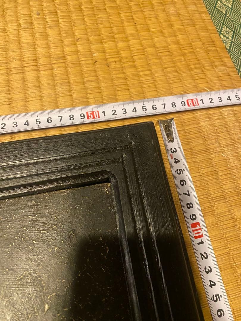 人物画 女性の肖像 黒いフレーム 約55cm×63cm作: M.Funayama