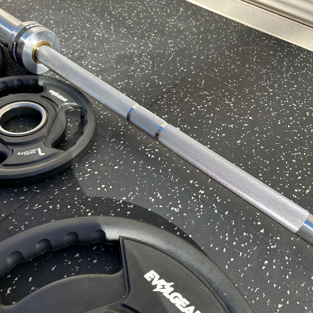 EVOLGEAR エヴォルギア オリンピックバー&プレート127.5kg セット