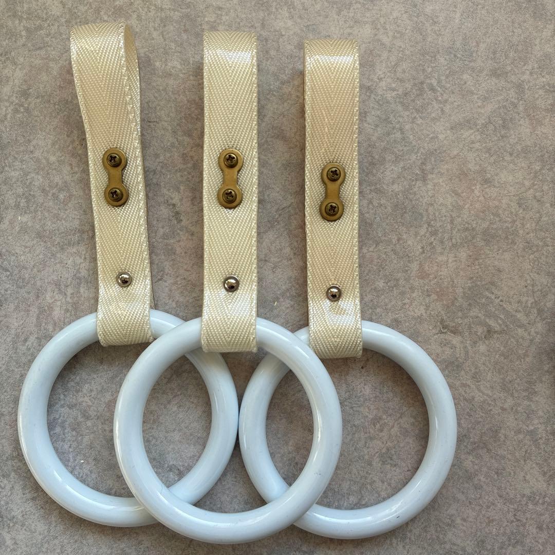 バス車両部品 吊り革 丸型 クリーム ブラウン グレー 希少 非売品