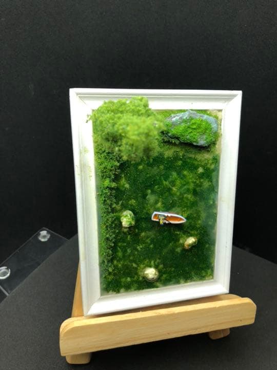 深い森の湧水湖　ジオラマ