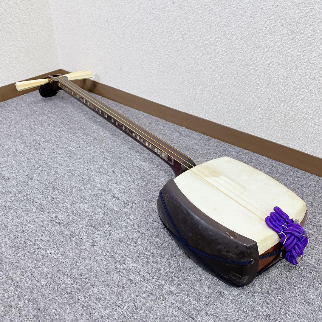 津軽三味線 太棹 紅木 丸打胴 一本溝 和楽器 三味線 東さわり