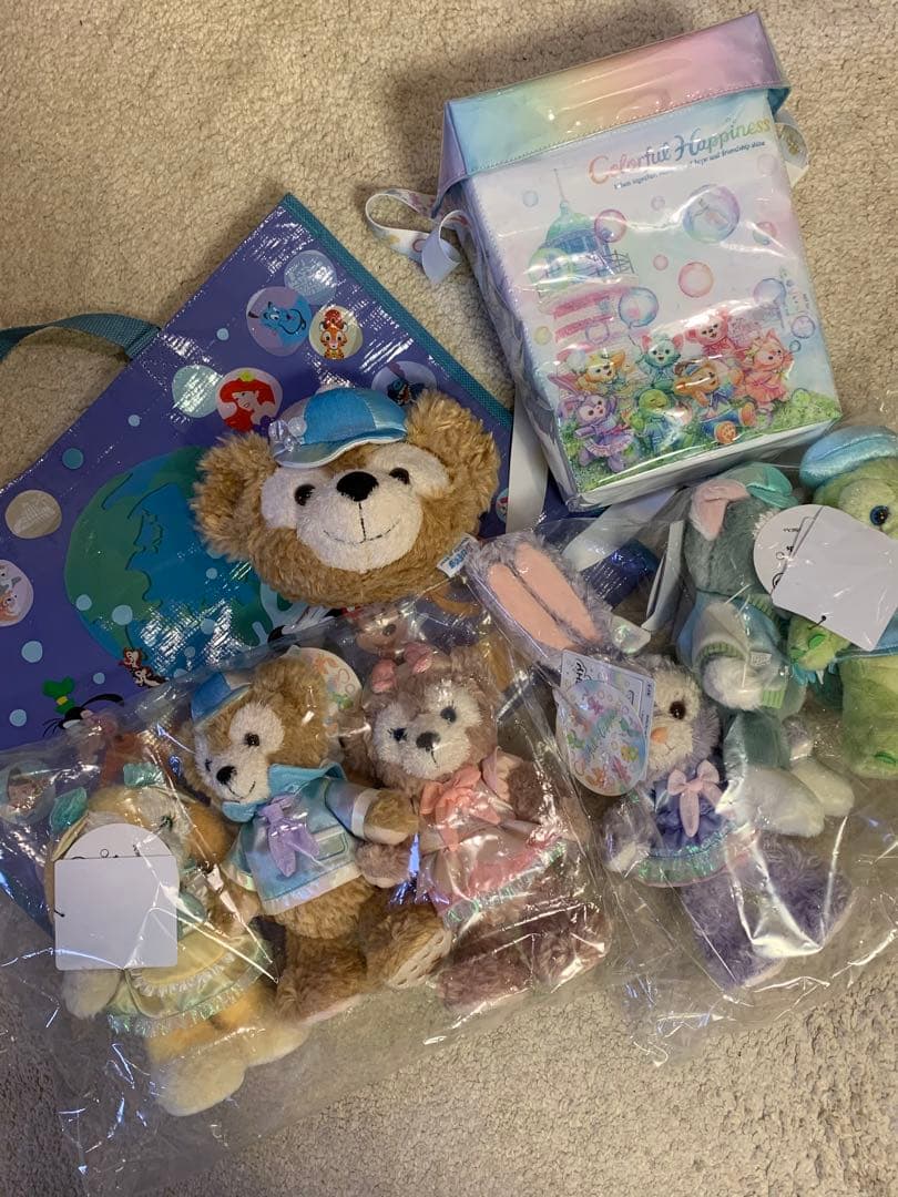 ダッフィー 20周年 カラフルハピネス ポージープラッシー バケパ　6体セット