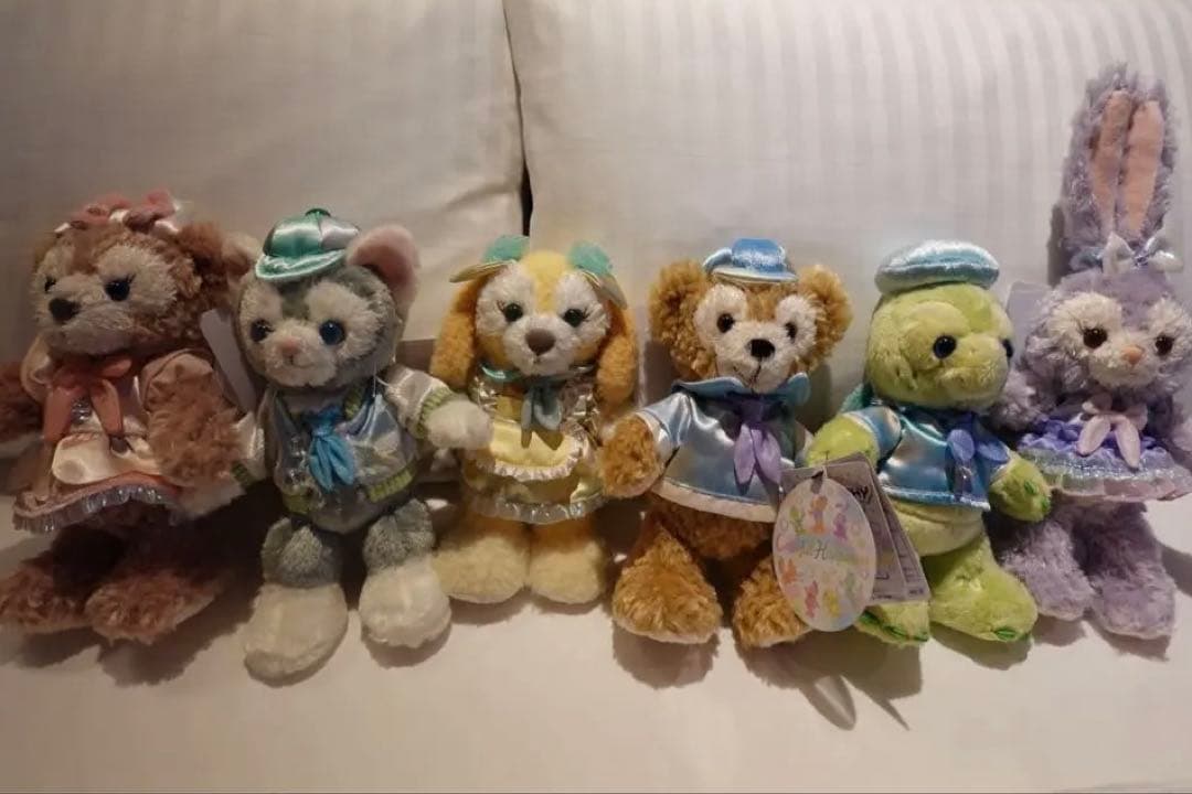 ダッフィー 20周年 カラフルハピネス ポージープラッシー バケパ　6体セット