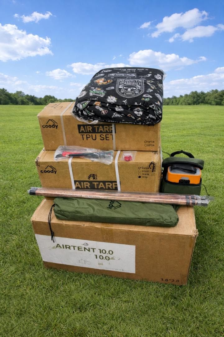 新作カラー 新品 coody エアテント 10.0　エアターブ　フルセット