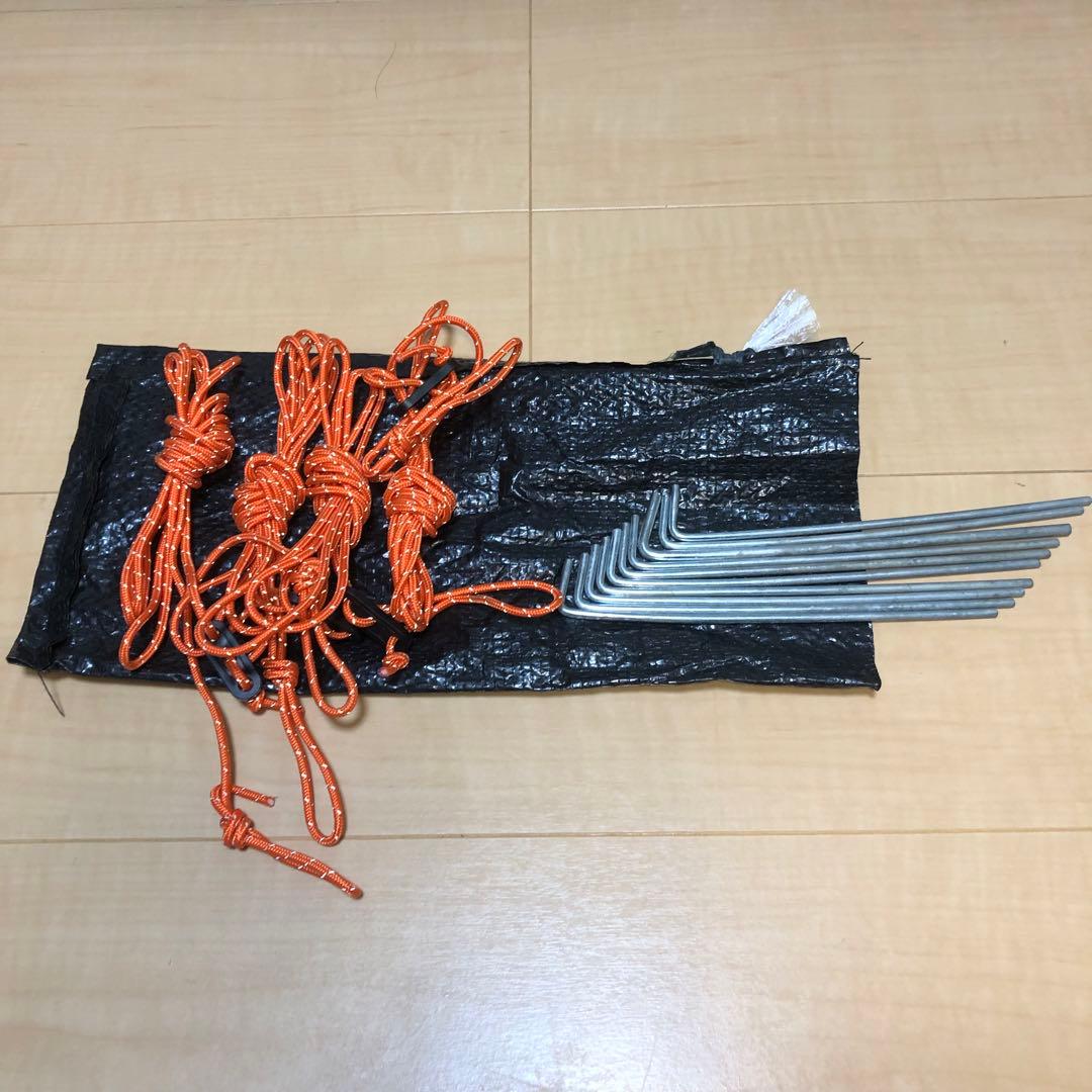 2〜3人用テントセット(テント本体、別跳ね上げポール、ペグ、グランドシート)