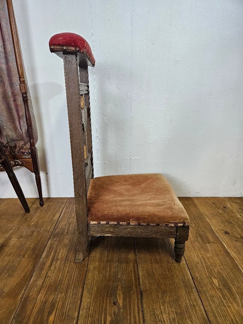 フランスアンティーク 祈祷台 チャーチチェア 懺悔台 教会 椅子 フレンチ