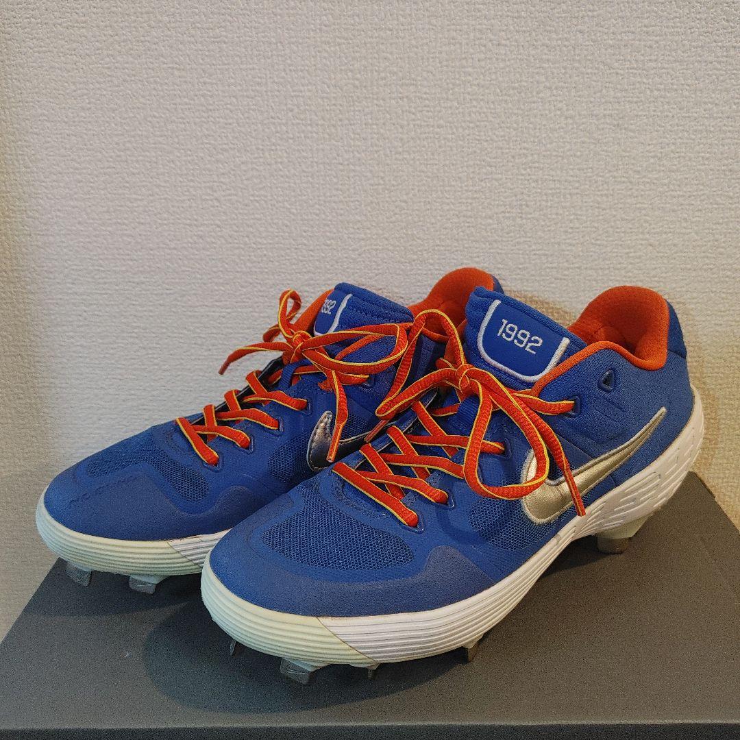 ナイキ　野球　スパイク　メタル 24.5センチ　ブルー×オレンジ