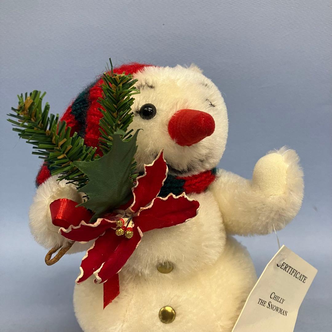 シュタイフ　クリスマス スノーマン ぬいぐるみ 2001