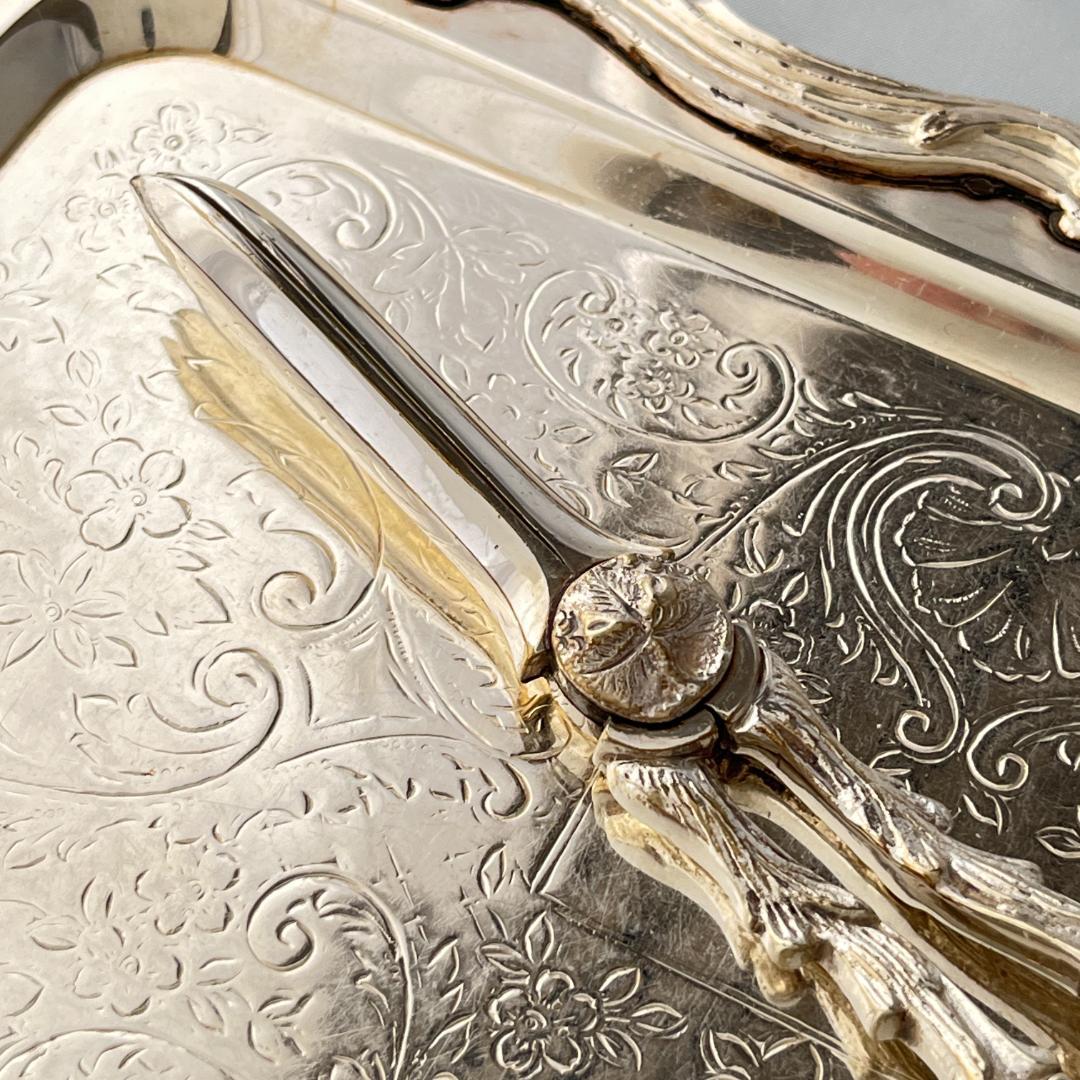 【英国】 ビクトリアンのグレープシザー/葡萄鋏【シルバープレート】