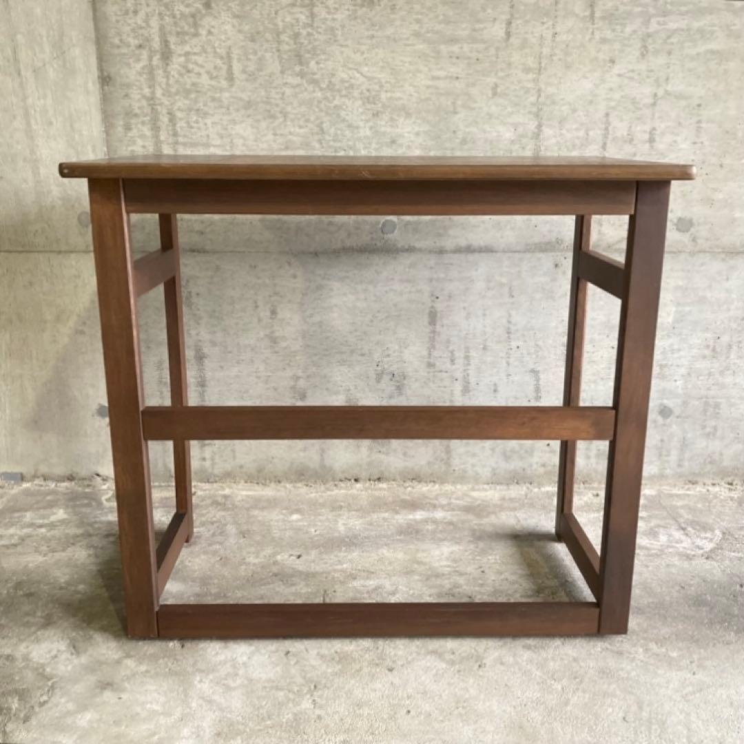 レトロな味のある机 テーブル デスク 作業台 勉強机 折り畳み 角型 木製 家具