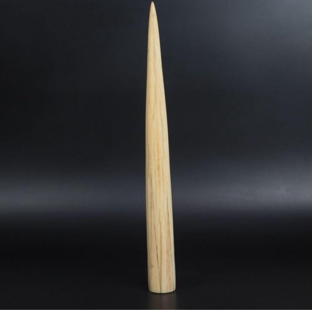 送料無料　時代物　鯨骨　置物　34ｃｍ 重284g　★希少★