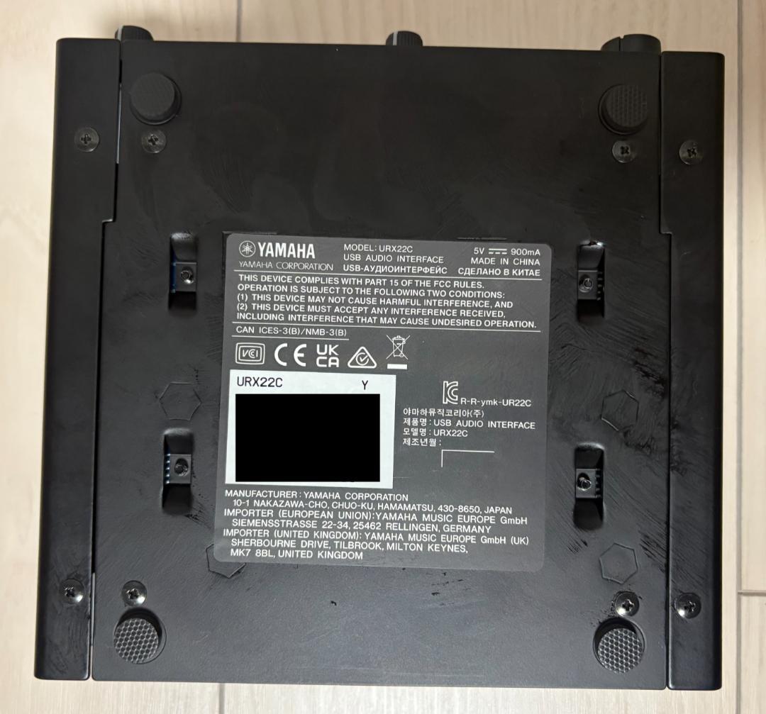 YAMAHA URX22C オーディオインターフェイス
