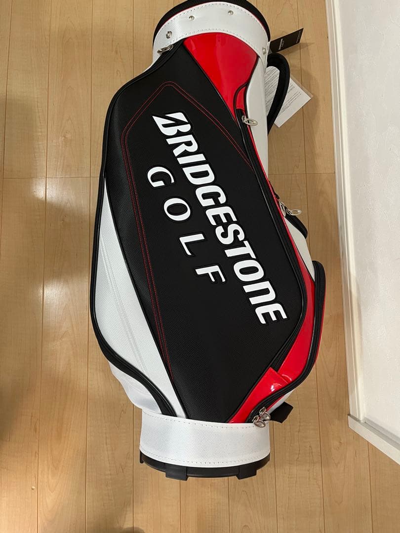 BRIDGESTONE ゴルフバッグ 黒赤白 タグ付き