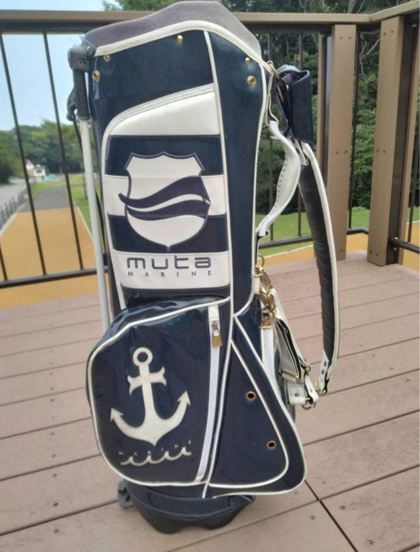 muta 328 ゴルフバッグ ネイビー スタンド付き