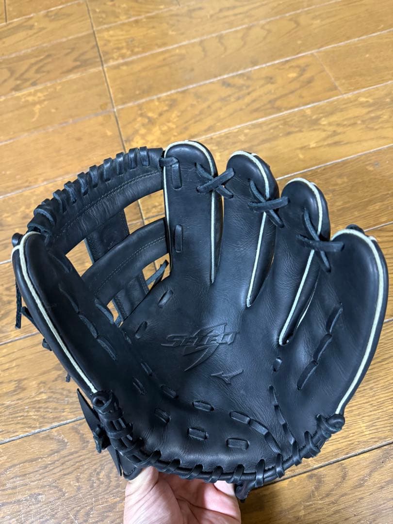 ミズノ 軟式グローブ 黒 オールラウンド用