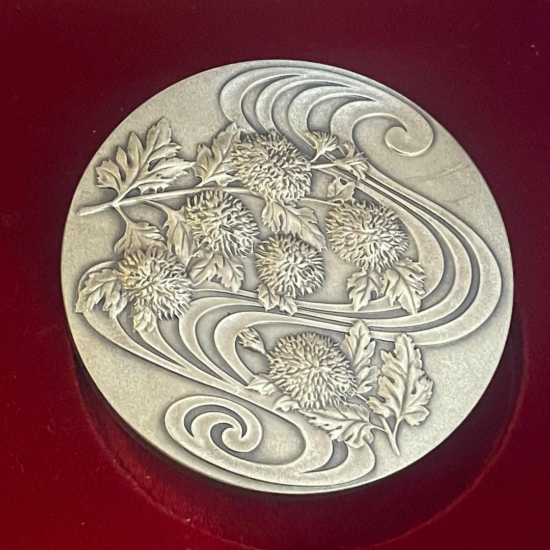 純銀123g★ 1986年 天皇陛下御在位六十年 記念貨幣発行記念メダル★造幣局