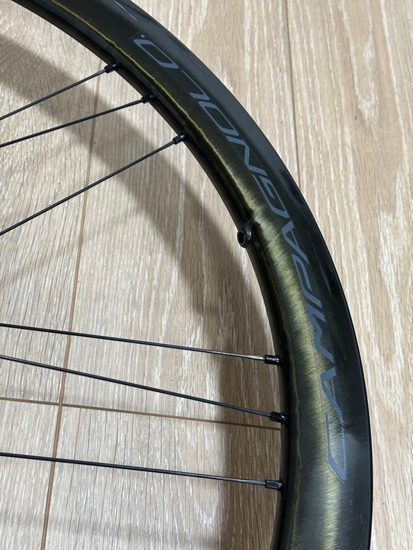 超美品カンパニョーロSHAMAL CARBON DB カーボンホイール前後セット