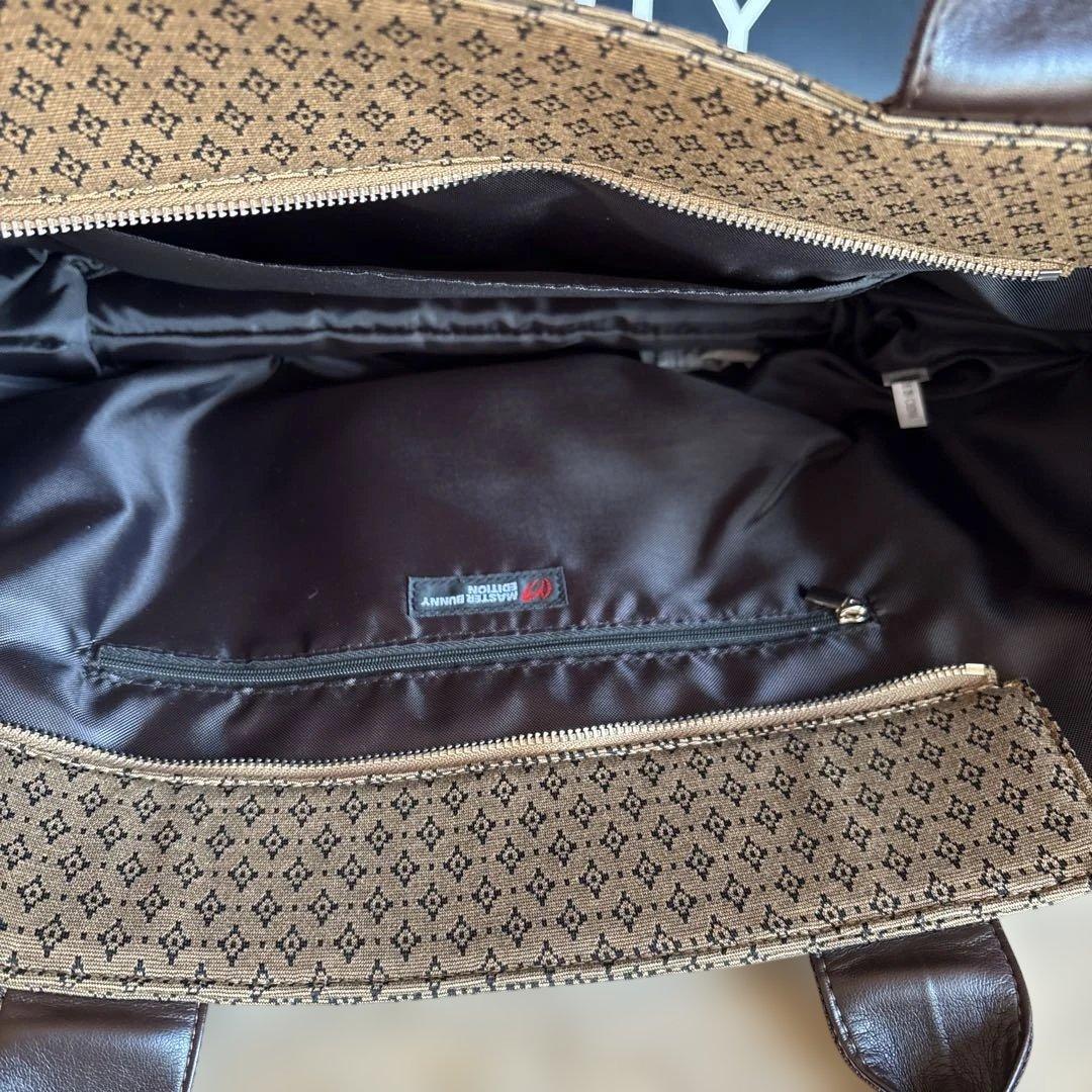 マスターバニートートバッグ ダイヤ柄・ジャガード ロッカーバック　トート　★茶