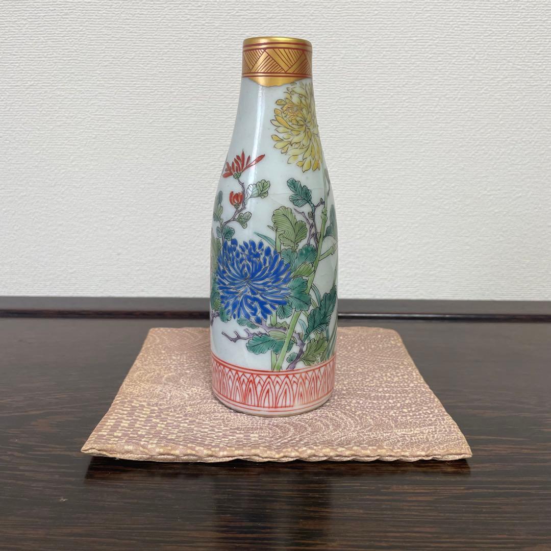 薩摩焼 平佐 色絵 徳利 とっくり 花生 花入 花器 花瓶