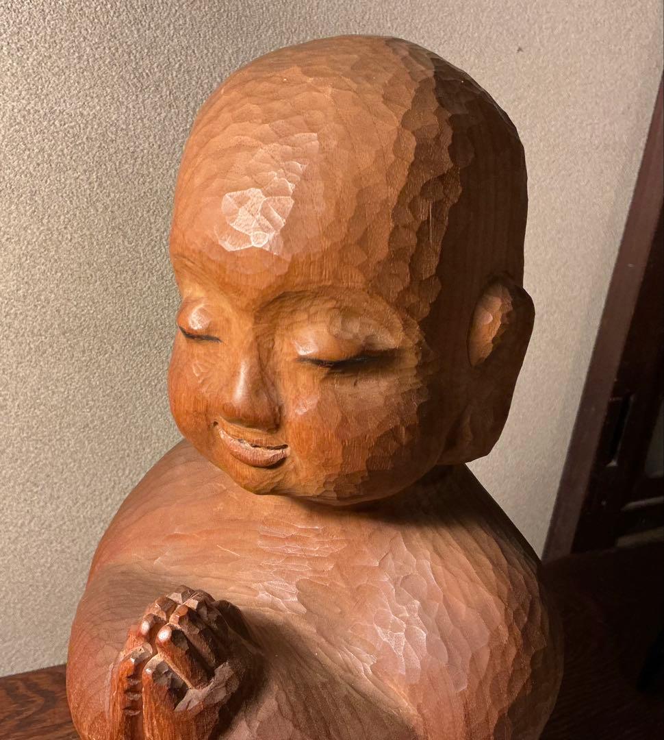 前島秀章　太子　木彫　仏像