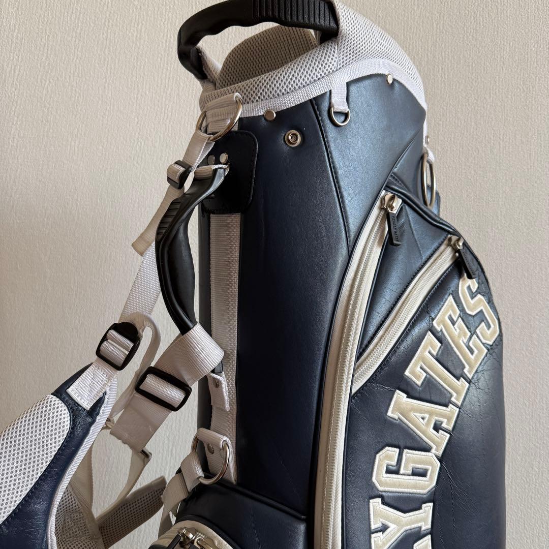 パーリーゲイツ　キャディバッグ　ショルダー式　スタンド式　軽量　紺　ネイビー