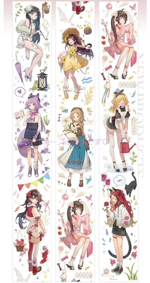 J631＃环游家(PET)Shine切り売り海外人物マステ女の子