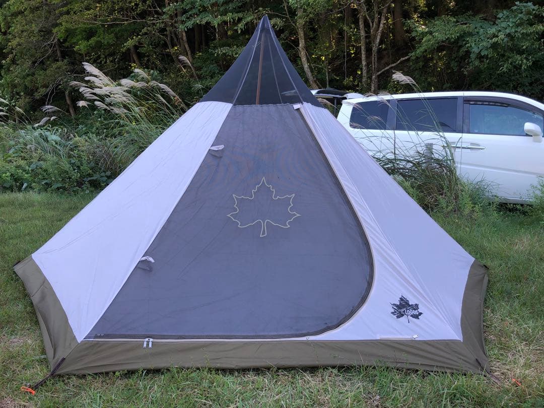 ロゴスTradcanvas Tepee&タープ350-BJ マット&シート付き