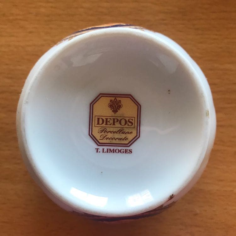 未使用 レトロ　リモージュのシュガーポットとミルクピッチャー