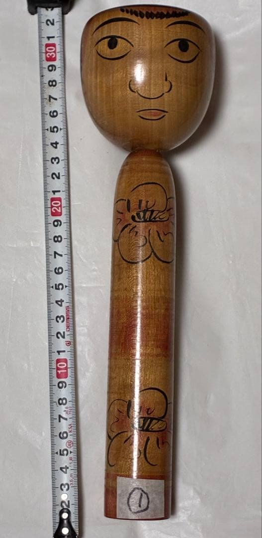 中丿沢こけし　高さ約310mm×頭部直径 約85mm×胴部 約38mm