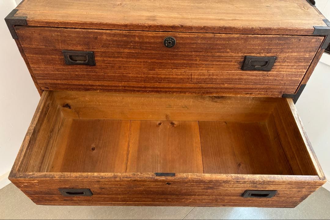 桐箪笥 4段 アンティーク 時代箪笥 和箪笥 古道具 古家具 明治