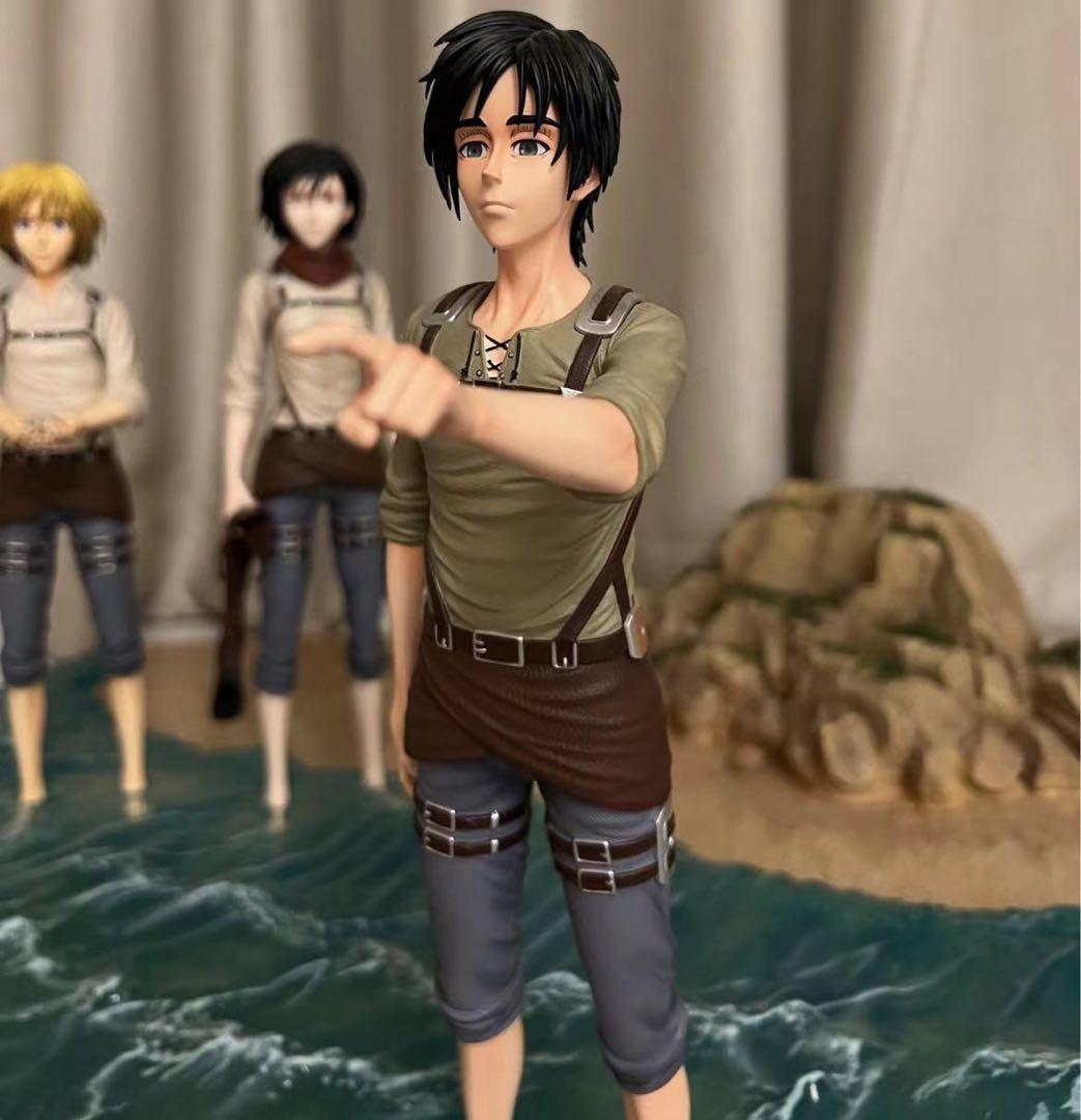 進撃の巨人 ミカサ エレン 3体 ガレージキット ガレキ スタチュー⑧