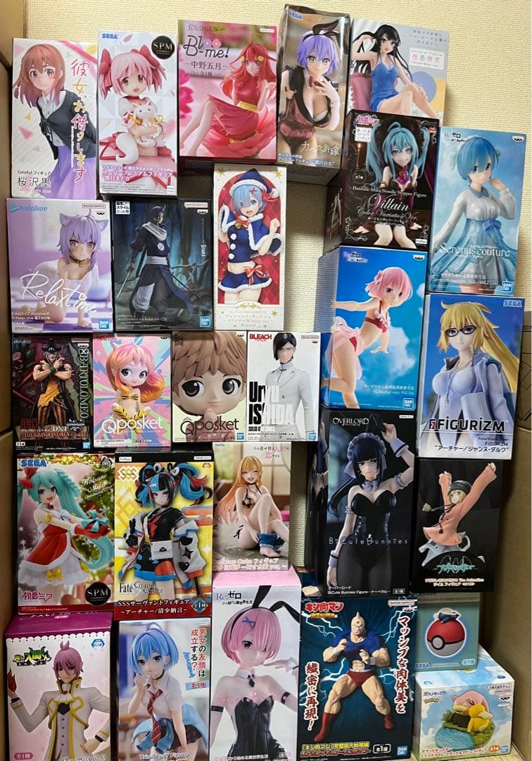 [箱凹み、破れあり、色褪せ] プライズフィギュア27体