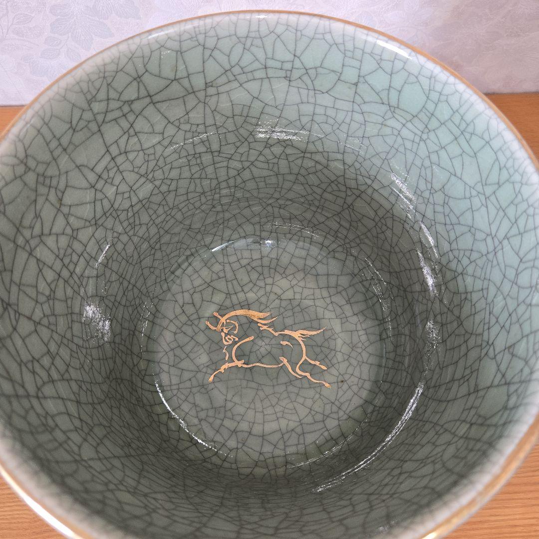 「大堀相馬焼」相馬竹鳳　花器 壺　置き物　インテリア&オブジェ◆特大 美品◆