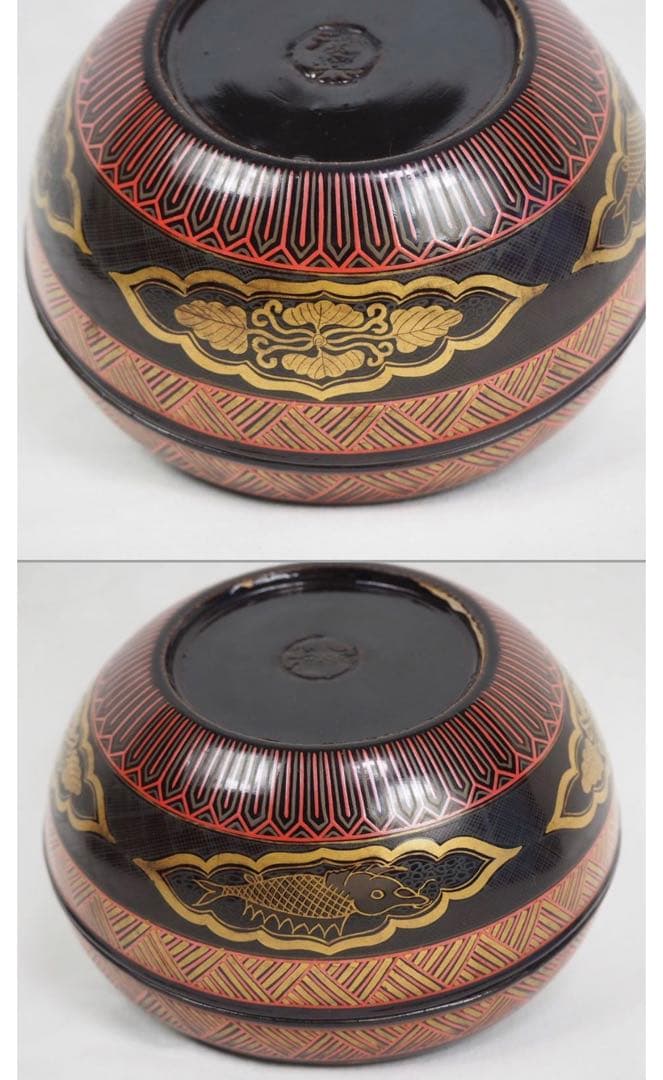 送料無料　江戸期豊楽焼『慶楽』銘　菓子器/食籠　箱付　本物保証　★大珍品★